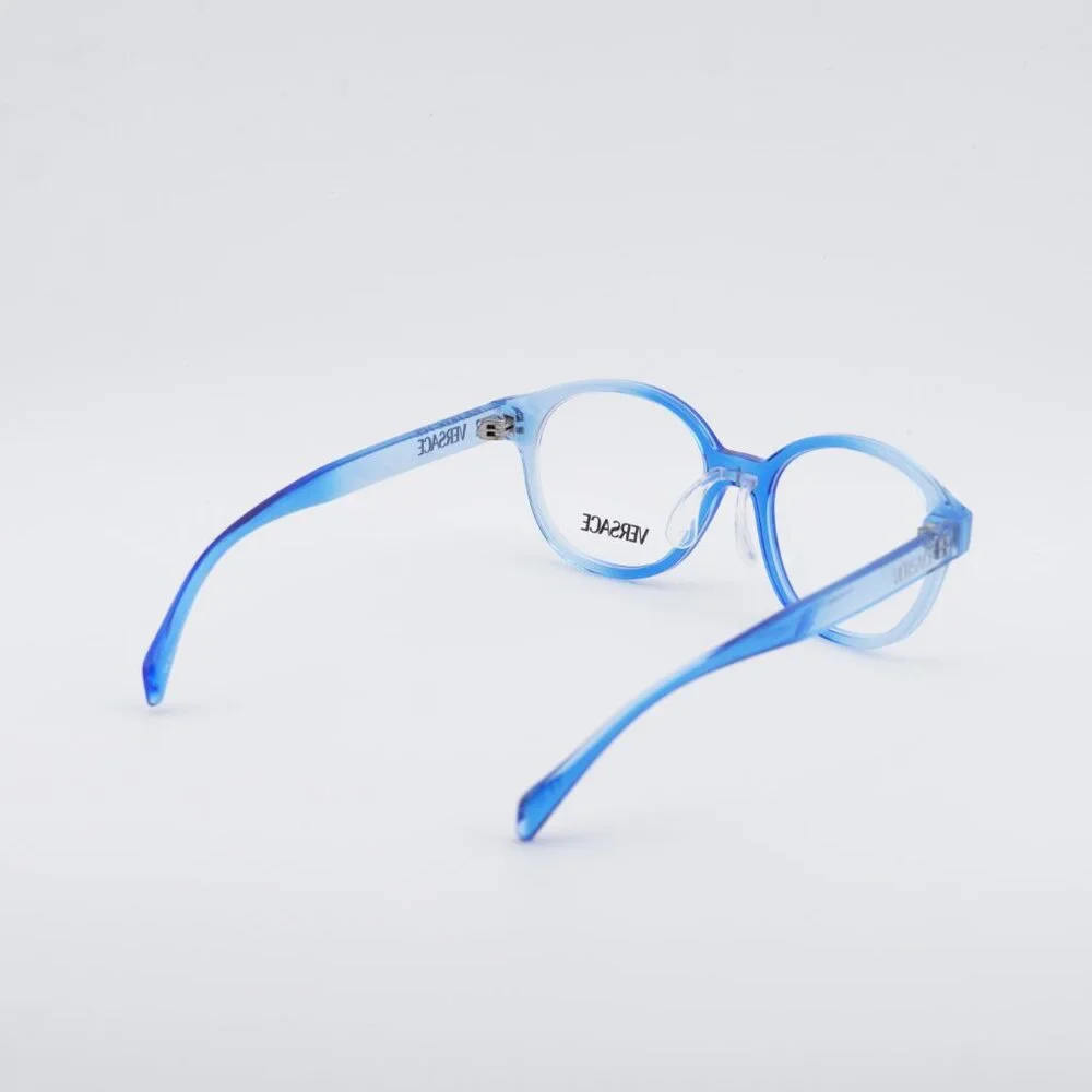 Versace Kids VK3012 5532 Eyeglasses Transparent Blue 47mm Round Frame